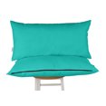 thumbnail image 1 of Vargottam Indoor/Outdoor Polyester Fabric Lumbar Pillow With Insert, All-Weather Waterproof Decorative Throw Pillow for Patio Furniture-Set of 2 - Turquoise Green, 1 of 7