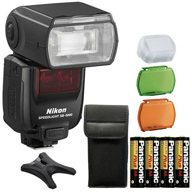 Nikon SB-5000 Speedlight AF Shoe Mount Flash + Extra Batteries For Nikon  Cameras