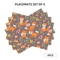 thumbnail image 3 of Placemats Set of 4 / 6, Cute Little Fox Placemats for Dining Table Indoor/Outdoors Heat Resistant Washable Placemats 18" x 12", 3 of 8