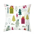 thumbnail image 1 of Christmas Snowman Leather Pillow Festive, 1 of 3