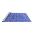 thumbnail image 2 of Ahgly Company Machine Washable Indoor Rectangle Oriental Blue Industrial Area Rugs, 5' x 7', 2 of 4