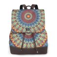 thumbnail image 1 of Balery Round Mandala Mochila de Cuero para Mujeres, Gran Capacidad, Bolsa de Viaje Multifuncional, Mochila de Cuero y Bolsa de Hombro para Mujeres, 1 of 4