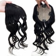 thumbnail image 5 of 8-22 Inch Wavy Curly Hair Toppers for Women with Thinning Hair 15×16CM Breathable Natural Scalp Top Silk Base Clips In Human Hair Pieces, 5 of 8
