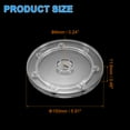 thumbnail image 2 of Plato giratorio Lazy Susan de acrílico Uxcell, organizador transparente de 6 pulgadas, bandeja giratoria de 360 grados para estante de especias, mesa, decoración de pasteles, despensa de cocina, baños, 2 of 7
