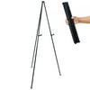 U.S. Art Supply 63" High Heavy Duty Steel Easy Folding Display Easel, Adjustable Height Display Holders, Portable Tripod