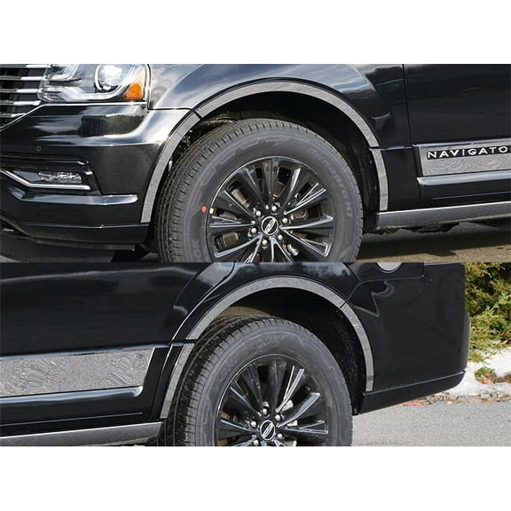 Stainless Steel Wheel Well Trim 12Pc Fits 2015-17 Lincoln Navigator WQ55655 QAA