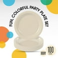 thumbnail image 2 of wqlpp-Ivory Paper Plates 7 Inch 100 Count - Ivory 7 Inch Paper Plates - Bulk Paper Plates Ivory Disposable Plates - Great for Any Event - Disposable Cake Plates Paper Plate Ivory -, 2 of 4