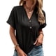 thumbnail image 3 of Camiseta de verano con botones Nikou manga corta Cuello en V, 3 of 6