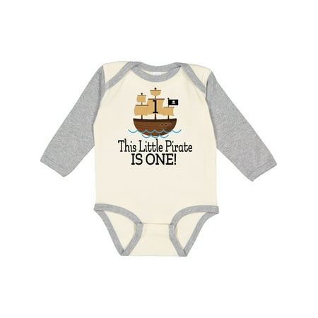 

Inktastic Pirate 1st Birthday Party Gift Baby Boy Long Sleeve Bodysuit