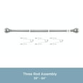 thumbnail image 5 of Kenney Layla 30-84" Value Decorative Steel Adjustable Curtain Rod, 1" Dia., Satin Silver, 5 of 10