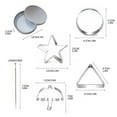 thumbnail image 3 of SATRINO Korean Sugar Candy Making Tools, Set of 5 Squid Sugar Game Kit Stainless Steel Cookie Cutters Biscuits Molds Umbrella Triangle Star Round Baking Cake Molds for Party Favor (15pcs), 3 of 8