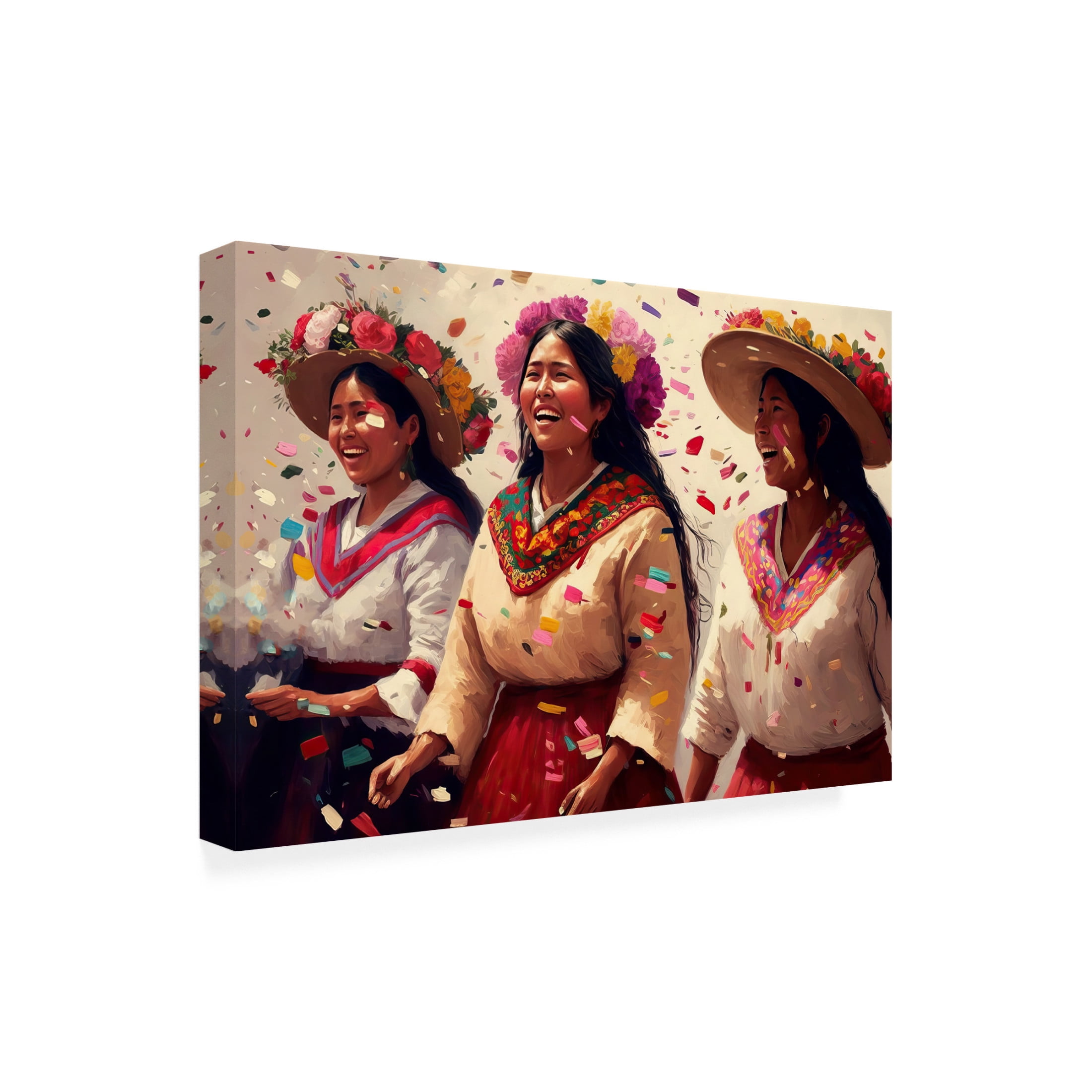 Canvas Wall Art - Treechild 'Happy Moments' Wall Art for Living Room, Bedroom, or Office D?cor by Trademark Fine Art - 24 x 16 Inches