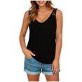 thumbnail image 2 of Women's Solid Color Sleeveless Casual Blouse for Yoga and Sports, 2 of 8
