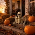 thumbnail image 4 of Halloween Ground Breaker Plastic Half Body Skeleton Decor Outdoor Yard Lawn, 8.66 × 9.45 in, 4 of 8
