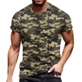 thumbnail image 5 of Men'S Camouflage T-Shirt Sports Fitness Short Sleeve Military Camo Crewneck Vintage Shirt,Army Green L, 5 of 6