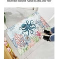 thumbnail image 6 of Shag Bath Rugs Ocean Octopus Coastal Coral Summer Beach Plush Soft Fluffy Doormat Floor Carpet,Non-Slip Living Room Bedroom Kitchen Entryway Door Mats Blue Gradient, 6 of 6