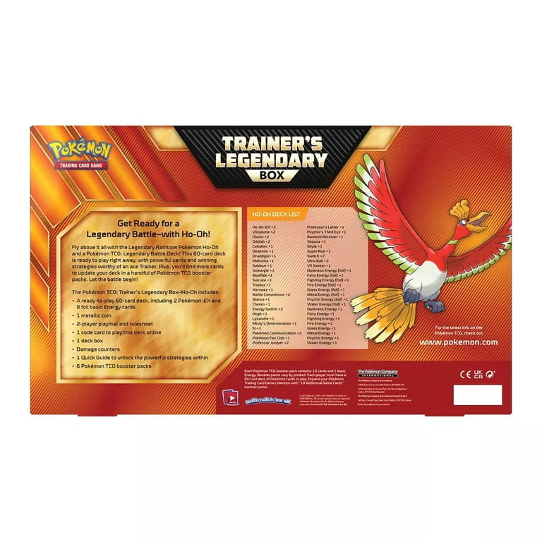 Pokemon TCG: Trainer's Legendary Box - Ho-Oh - 5 Packs & Deck