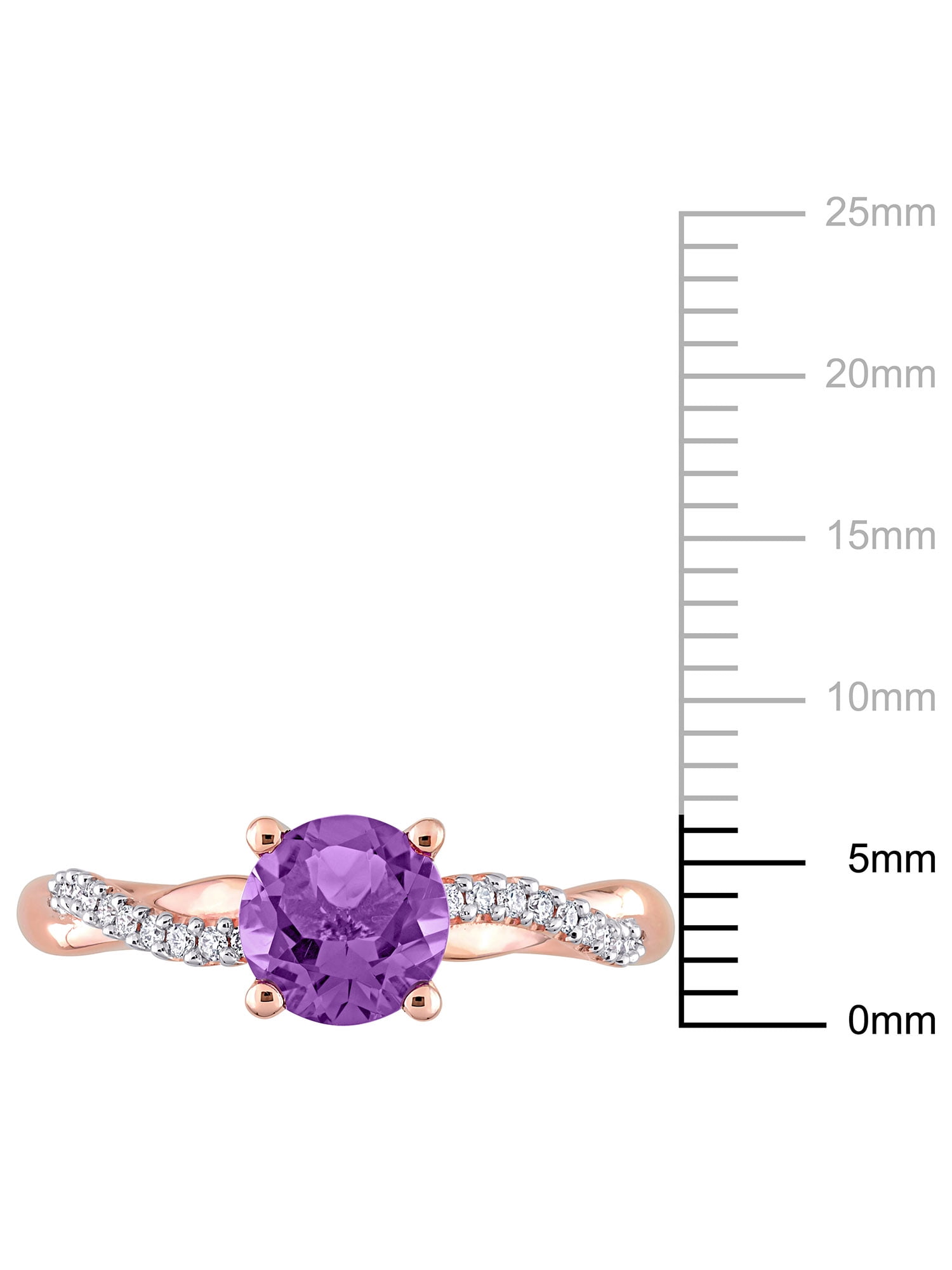 Everly Women's Amethyst 14K Rose Gold Engagement Ring
