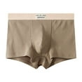 thumbnail image 2 of sunsanly Men Boxers Bulge Pouch Thin Mid Waist Soft Breathable High Elasticity Moisture-wicking Elastic Letter Print Men Underpants Underwear, 2 of 8