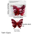 thumbnail image 4 of hulanddfd Valentines Day Wall Decor - Red and Black Butterflies Wall Stickers Removable Shiny Butterflies Decals for Windows Refrigerator Bedroom Bathroom Home Wedding Party Decor, 4 of 7