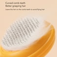 thumbnail image 5 of BIMZUC Premium Pet Slicker Brush for Dogs and Cats, Self-Cleaning Detangling Grooming Comb Tool for Shedding Loose Floating Hair Removing, Yellow Plastic 7.8 inches / 19.8 cm, 5 of 9