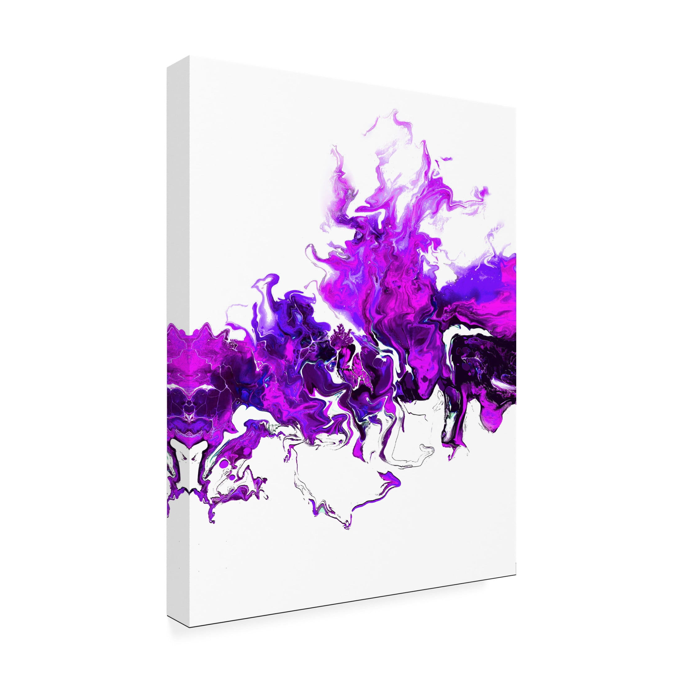 Trademark Fine Art Alyson Storms Purple Colorful White Wave Canvas Wall Art