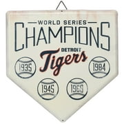 Detroit Tigers 12" x 12" World Series Home Plate Metal Sign