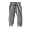 thumbnail image 2 of Cowsor Baby Girl Pants Toddler Girl Solid Ribbed Pants with Trim Newborn Cotton Leggings Infant Jogger Pants, 2 of 6