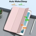 thumbnail image 5 of Aoub Case for iPad 9th Generation 2021 / iPad 8th Generation 2020 / iPad 7th Generation 2019, Auto Sleep/Wake for Slim Soft Back Smart Cover, iPad 10.2 inch Case with Pencil Holder, Pink, 5 of 9