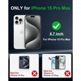 thumbnail image 2 of for iPhone 15 Pro Max Case, with Invisible Stand & Camera Guard, Matte Back Cover, Fit for Magsafe, Military Grade Shockproof, Slim Magnetic Phone Case Bulit in Kickstand 6.7", Clear Titanium, 2 of 16