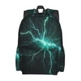 thumbnail image 2 of Rateoe Green Lightning Flash Pattern Student Backpack,Backpack for School,Lightweight Bag,Travel Backpack,Outdoor Backpack,Large Capacity Backpack, 2 of 8