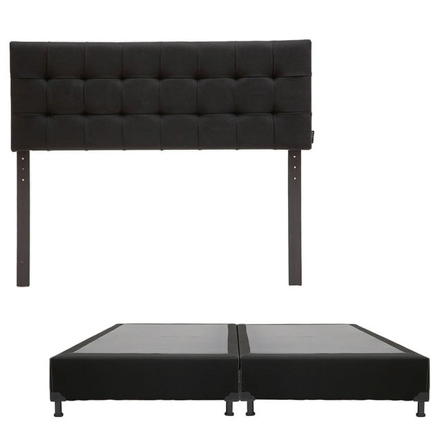 Base de Cama King Size Dicasa con Cabecera Catania Negro