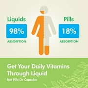 Tropical Oasis - Liquid Beauty | Liquid Vitamin Supplement for Hair, Skin, Nail Growth, Weight Control, Joint Support - Biotin + Hydrolyzed Collagen | Tropical Strawberry, 32 Servings