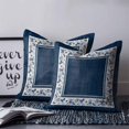 thumbnail image 2 of Pillow Covers 18x18 Set of 2, Navy Blue Spring Floral Square Throw Pillow Covers for Couch/Sofa/Living Room, Vintage Elegant Summer Botanical Decorative Soft Pillowcases for Couch Throw Pillows, 2 of 7