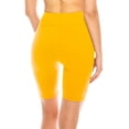 thumbnail image 2 of ALWAYS Women's 8" High Waist Soft Athletic Yoga Legging Shorts Yellow Plus Size, 2 of 6