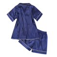 thumbnail image 2 of Bullpiano Boys Girls Pajamas Sets Kids Satin Silk Blouse Pants Sleepwear Suit, 1-10 Years, 2 of 3