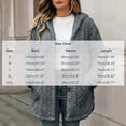 thumbnail image 3 of Zedker Women Hooded Button Up Fleece Jacket Long Sleeve Fuzzy Coat Loose Warm Outerwear with Pockets Gray Jackets for Women, 3 of 6