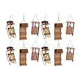 thumbnail image 3 of Melrose Set of 12 Sled Wooden Christmas Ornaments 5.75", 3 of 5