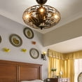 thumbnail image 2 of Costway Ceiling Fan with Light, Enclosed Ceiling Fan w/ 5 Blades & Remote Control Black, 2 of 10