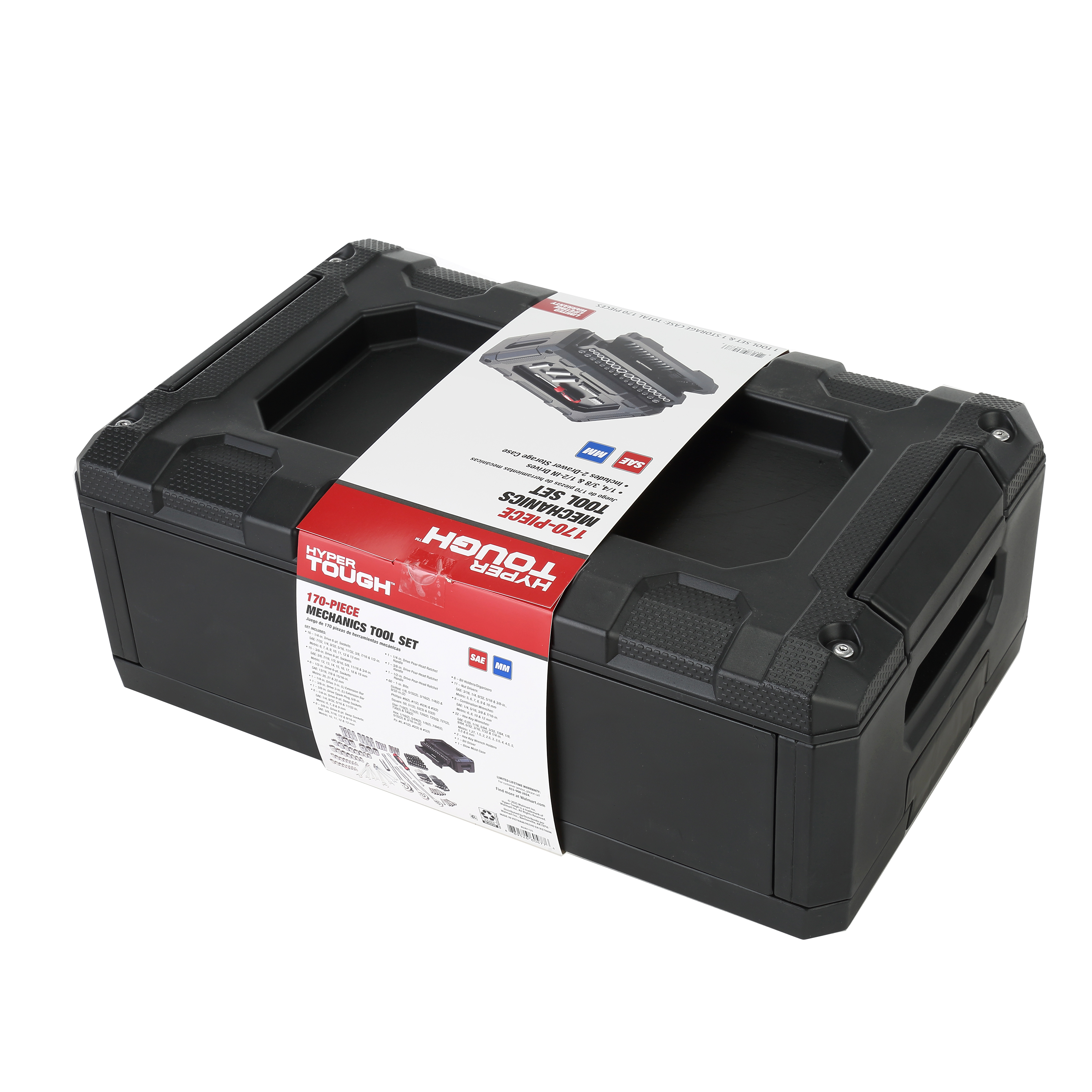 Set de Herramientas Mecánicas de 170 Piezas con Dados de 1/4, 3/8 y 1/2 Pulgada Hyper Tough 8