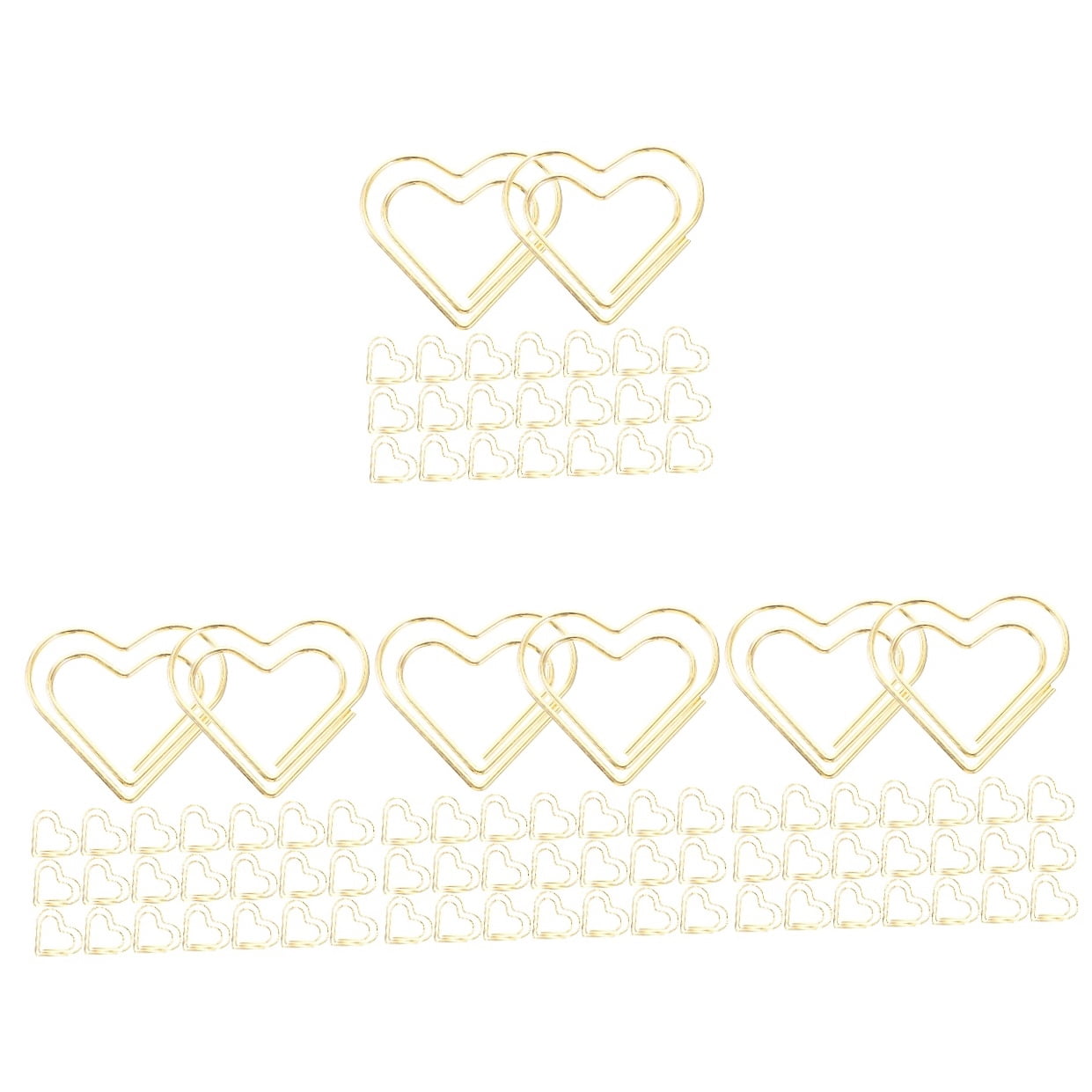 unbranded 400 pcs  Paper Clips Heart Shaped Paper Clips File Document Paper Clips Office Small Paperclips