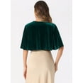 thumbnail image 3 of DARING DIVA Women's Bell Sleeve Open Front Cropped Shrug Bolero Cardigans Dark Green S, 3 of 6