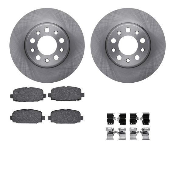 Dynamic Friction Company Rear Brake Rotors with 5000 Advanced Brake Pads includes Hardware 6512-42124