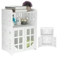 thumbnail image 3 of Estante de almacenamiento para baño, estante de esquina de pie multifunción, gabinete de piso, estante de esquina de pie, funcionamiento suave, 3 of 9