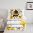 thumbnail image 5 of Erosebridal Cute Bug Bee Full Size Comforter Sets,Kawaii Floral Bedding Comforter Set,White Black,Polkadot Reversible,3pcs,1 Comforter and 2 Pillowcases, 5 of 7