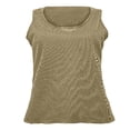 thumbnail image 4 of pbnbp Women's Knit Ribbed Tank Tops Plus Size Casual Solid Crewneck Sleeveless Dressy Blouses Basic Workout Tops, 4 of 4