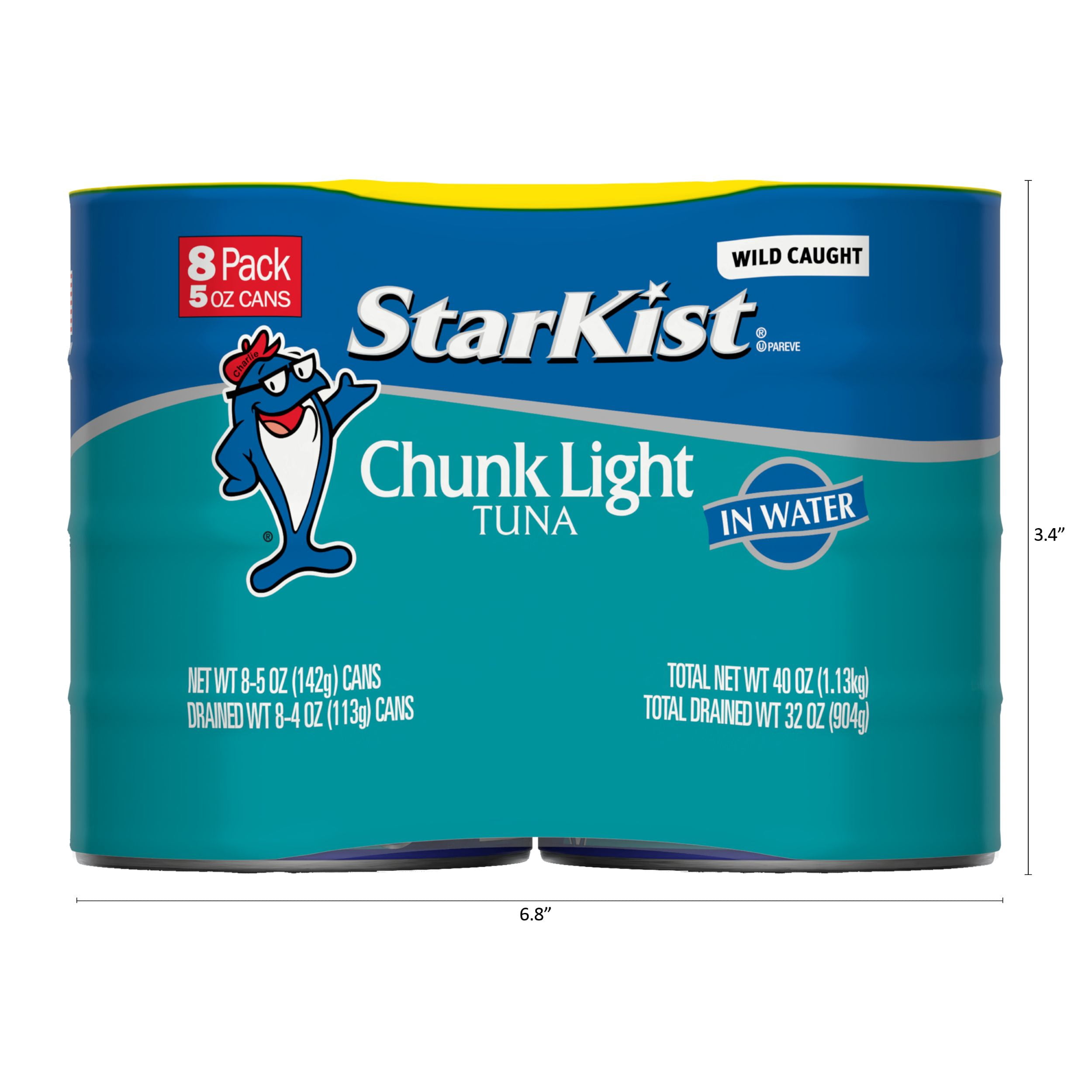 StarKist, Chunk Light Tuna in Water, 5 oz, Wild Caught, 8 Can Pack