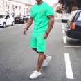 thumbnail image 1 of MKLEKYY Pijama Corto De Verano Para Hombre, Ropa Deportiva, Camiseta Transpirable De Manga Corta Y Pantalones Cortos Deportivos Con Bolsillos., 1 of 4