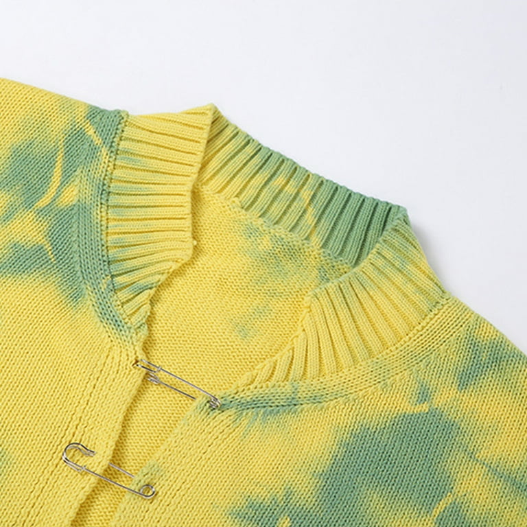 Tie dye sweater with safety pins hotsell