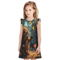 thumbnail image 1 of Balery Cute Butterfly Bear Camisón de princesa para niñas, pijama de algodón con mangas abullonadas, suave y bonito.-X-Large, 1 of 6
